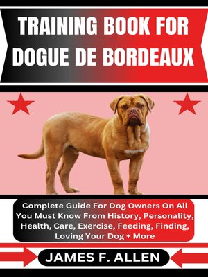 cover image of TRAINING BOOK FOR DOGUE DE BORDEAUX